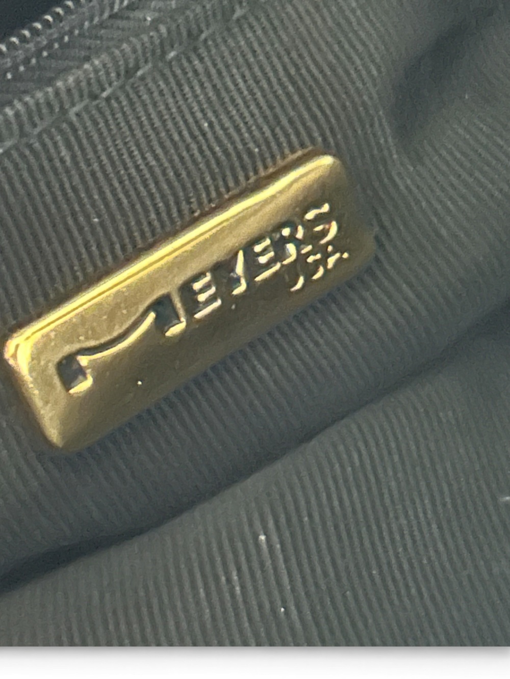 Black Leather Clutch with Gold Hardware - Picture 5 of 8